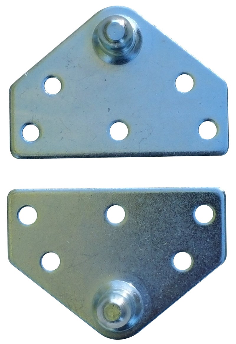 JQuad Large Flat Lift Support Bracket - Zinc Plated 14 Gauge Steel - 10mm Ball Stud - Gas Strut Mounting Brackets - Gas Shock Lid Strut Prop Spring Mount - Image 2